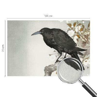 3D-Fototapete Rabe in den Blumen