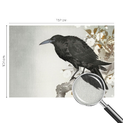 3D-Fototapete Rabe in den Blumen