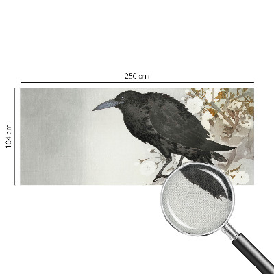 3D-Fototapete Rabe in den Blumen