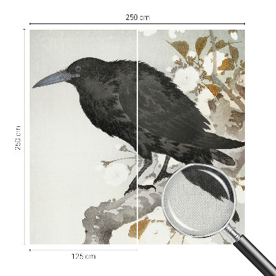 3D-Fototapete Rabe in den Blumen