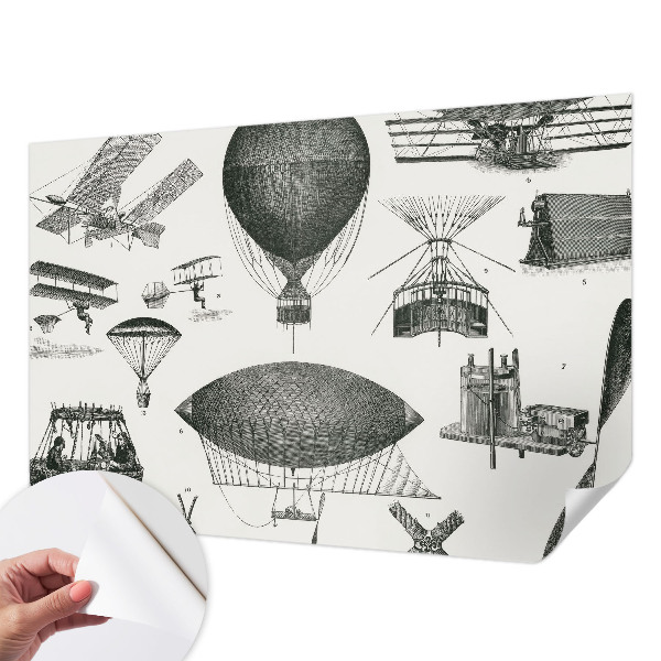 3D-Fototapete fürs Wohnzimmer Geschichte der Luftfahrt