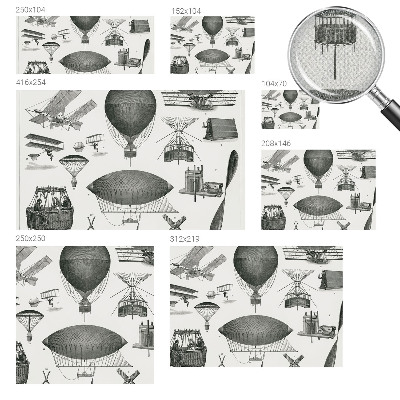 3D-Fototapete fürs Wohnzimmer Geschichte der Luftfahrt