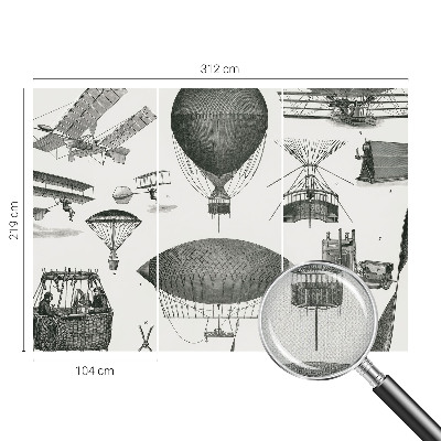 3D-Fototapete fürs Wohnzimmer Geschichte der Luftfahrt