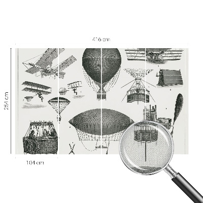 3D-Fototapete fürs Wohnzimmer Geschichte der Luftfahrt