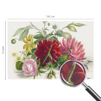 3D-Fototapete fürs Schlafzimmer Blumenstrauß