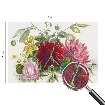 3D-Fototapete fürs Schlafzimmer Blumenstrauß