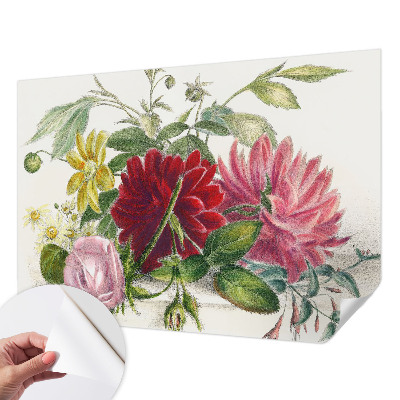 3D-Fototapete fürs Schlafzimmer Blumenstrauß