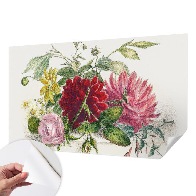 3D-Fototapete fürs Schlafzimmer Blumenstrauß