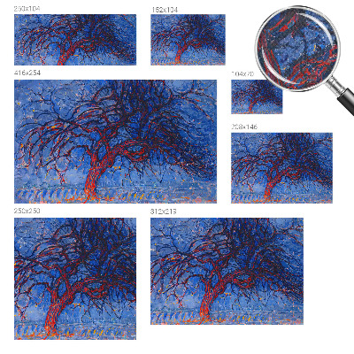 3D-Fototapete fürs Schlafzimmer Flammenbaum