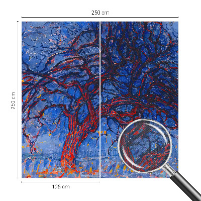 3D-Fototapete fürs Schlafzimmer Flammenbaum