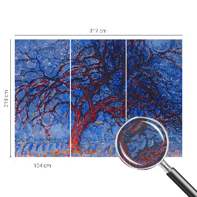 3D-Fototapete fürs Schlafzimmer Flammenbaum