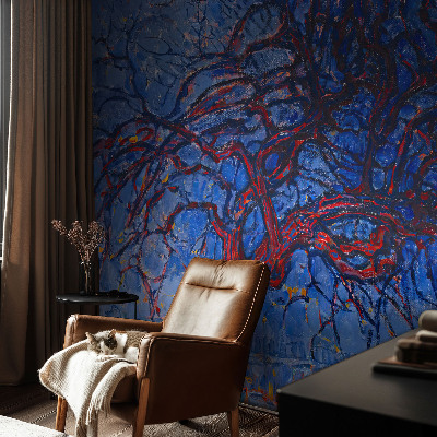 3D-Fototapete fürs Schlafzimmer Flammenbaum