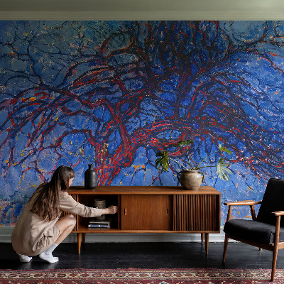 3D-Fototapete fürs Schlafzimmer Flammenbaum