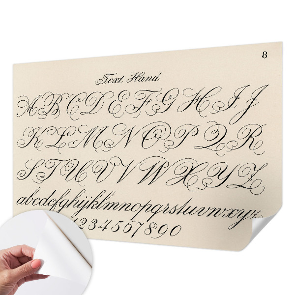 3D-Fototapete fürs Wohnzimmer Kalligrafische Schrift