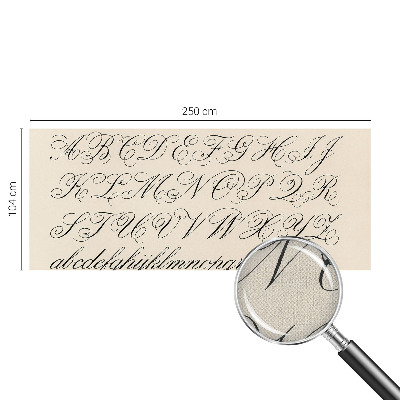 3D-Fototapete fürs Wohnzimmer Kalligrafische Schrift