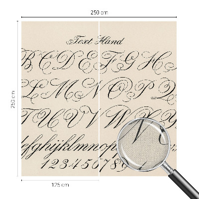 3D-Fototapete fürs Wohnzimmer Kalligrafische Schrift