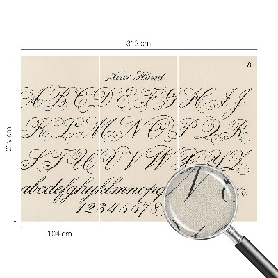 3D-Fototapete fürs Wohnzimmer Kalligrafische Schrift