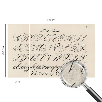 3D-Fototapete fürs Wohnzimmer Kalligrafische Schrift