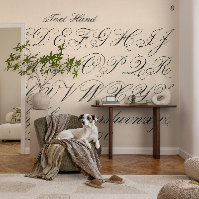 3D-Fototapete fürs Wohnzimmer Kalligrafische Schrift