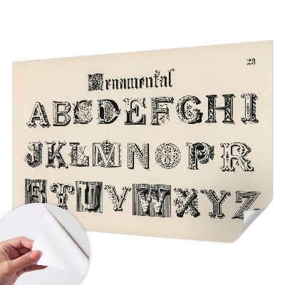 Moderne Fototapete nach Maß Dekorative Buchstaben