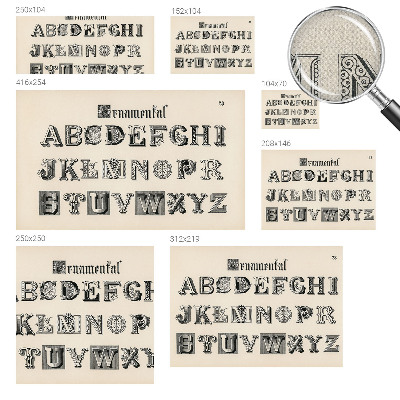 Moderne Fototapete nach Maß Dekorative Buchstaben