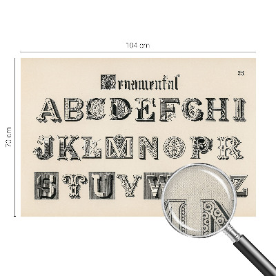 Moderne Fototapete nach Maß Dekorative Buchstaben