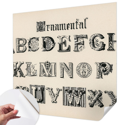Moderne Fototapete nach Maß Dekorative Buchstaben