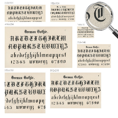 Motivtapete nach Maß gotische Buchstaben