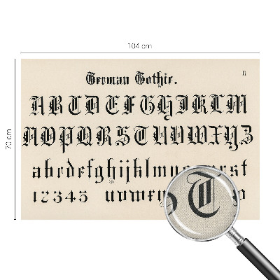 Motivtapete nach Maß gotische Buchstaben