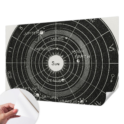 Vintage tapete Kosmisches Diagramm