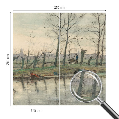 Selbstklebende Fototapete fürs Schlafzimmer Winterlandschaft