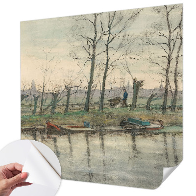 Selbstklebende Fototapete fürs Schlafzimmer Winterlandschaft