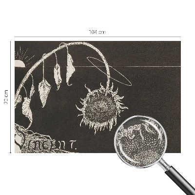 3D-Fototapete Nostalgische Sonnenblume