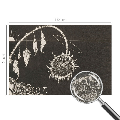 3D-Fototapete Nostalgische Sonnenblume