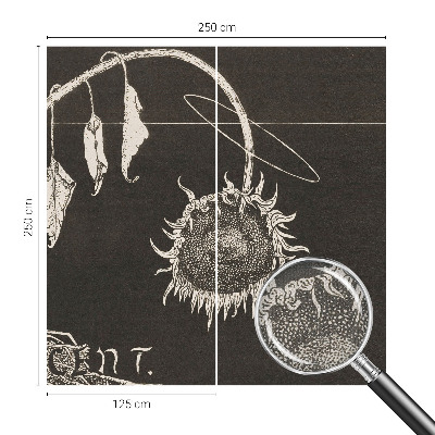 3D-Fototapete Nostalgische Sonnenblume