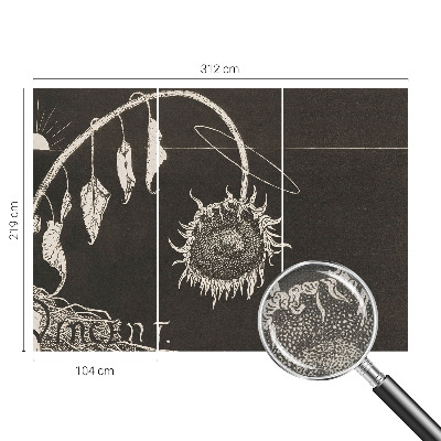 3D-Fototapete Nostalgische Sonnenblume