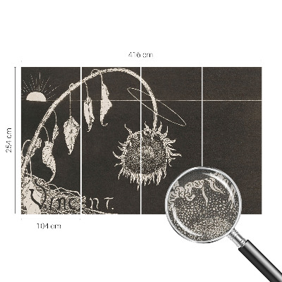 3D-Fototapete Nostalgische Sonnenblume