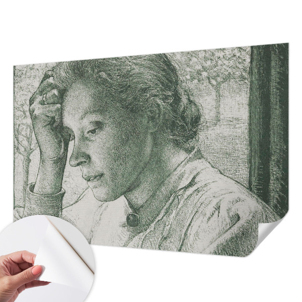 Selbstklebende Fototapete fürs Kinderzimmer Nachdenkliche Frau