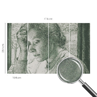 Selbstklebende Fototapete fürs Kinderzimmer Nachdenkliche Frau