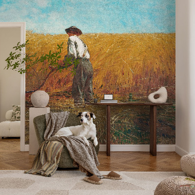 3D-Fototapete fürs Schlafzimmer Ernte in der Sonne