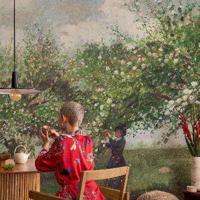 Motivtapete nach Maß Frühlingsszene