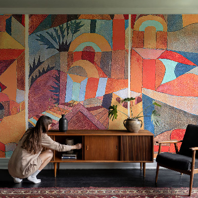 Selbstklebende Fototapete fürs Schlafzimmer Farbenfrohes Mosaik