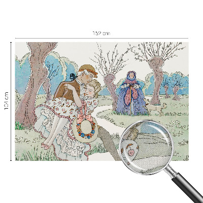 Selbstklebende Fototapete fürs Kinderzimmer Romantische Szene