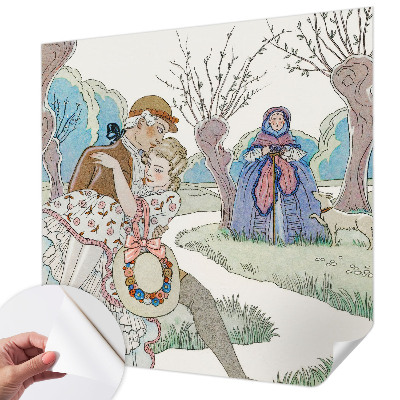 Selbstklebende Fototapete fürs Kinderzimmer Romantische Szene