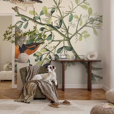 Moderne Fototapete nach Maß Bunte Vögel