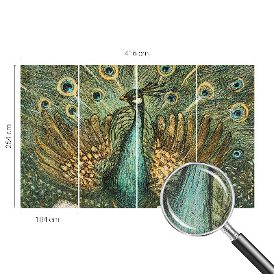 Motivtapete nach Maß Majestätischer Pfau