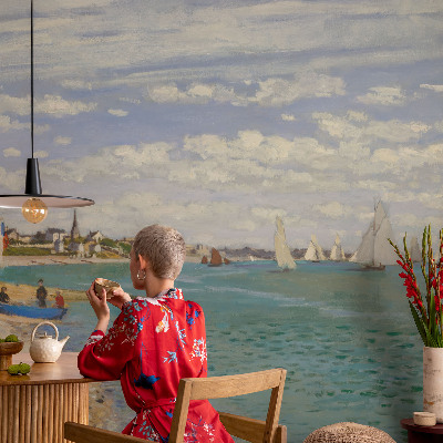 Vintage tapete Küstenlandschaft