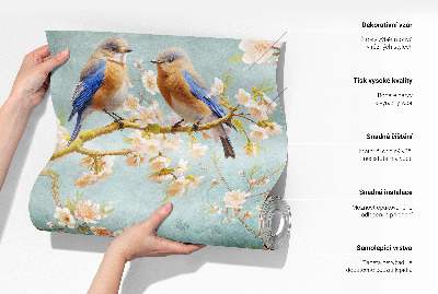 Selbstklebende Fototapete fürs Wohnzimmer Botanische Illustration