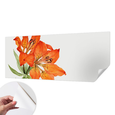 Selbstklebende Fototapete fürs Kinderzimmer Orangefarbene Lilie