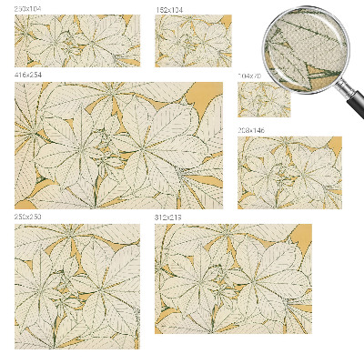 3D-Fototapete fürs Wohnzimmer Kastanienblätter